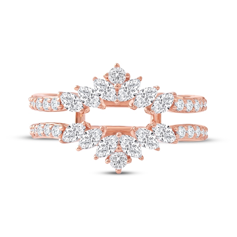 Main Image 3 of Marquise & Round-Cut Diamond Enhancer Ring 3/4 ct tw 14K Rose Gold