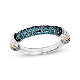 Star Wars Obi-Wan Kenobi Lightsaber London Blue Topaz & Diamond Ring Sterling Silver & 10K Yellow Gold