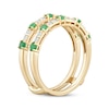 Thumbnail Image 2 of Natural Emerald & Diamond Enhancer Ring 1/5 ct tw 14K Yellow Gold