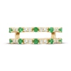 Thumbnail Image 3 of Natural Emerald & Diamond Enhancer Ring 1/5 ct tw 14K Yellow Gold