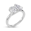 Thumbnail Image 2 of Toi et Moi Pear-Shaped & Oval-Cut Lab-Grown Diamond Engagement Ring 2 ct tw 14K White Gold