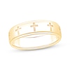 Thumbnail Image 1 of Men's Cross Imprint Wedding Band 10K Yellow Gold 5.9mm