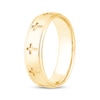 Thumbnail Image 2 of Men's Cross Imprint Wedding Band 10K Yellow Gold 5.9mm