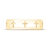 Thumbnail Image 3 of Men's Cross Imprint Wedding Band 10K Yellow Gold 5.9mm