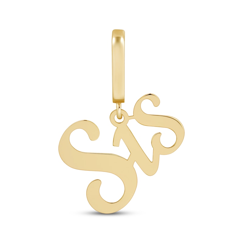 Main Image 1 of Charmed Memories &quot;Sis&quot; Charm 10K Yellow Gold