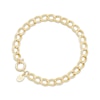 Thumbnail Image 1 of Charmed Memories Double Link Bracelet 3.9mm Hollow 10K Yellow Gold 7.5&quot;