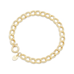 Charmed Memories Double Link Bracelet 3.9mm Hollow 10K Yellow Gold 7.5&quot;