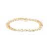 Thumbnail Image 2 of Charmed Memories Double Link Bracelet 3.9mm Hollow 10K Yellow Gold 7.5&quot;