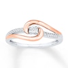 Thumbnail Image 1 of Diamond Ring Sterling Silver & 10K Rose Gold