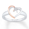 Thumbnail Image 1 of Heart Ring 1/20 ct Diamond Sterling Silver & 10K Rose Gold