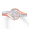 Thumbnail Image 1 of Diamond Ring 1/5 ct tw Baguette & Round 10K Two-Tone Gold