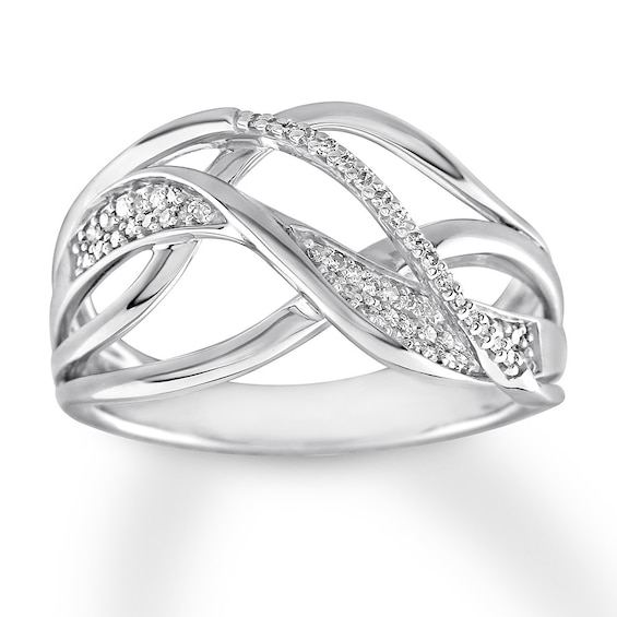 Diamond Ring 1/6 ct tw Round-cut Sterling Silver | Kay