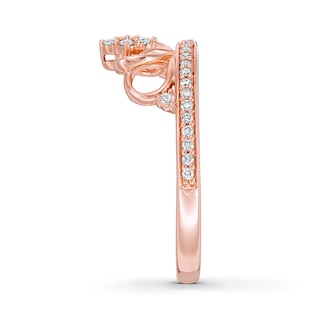 Emmy London Diamond Tiara Ring 1/5 cttw Round-cut 10K Rose Gold | Kay