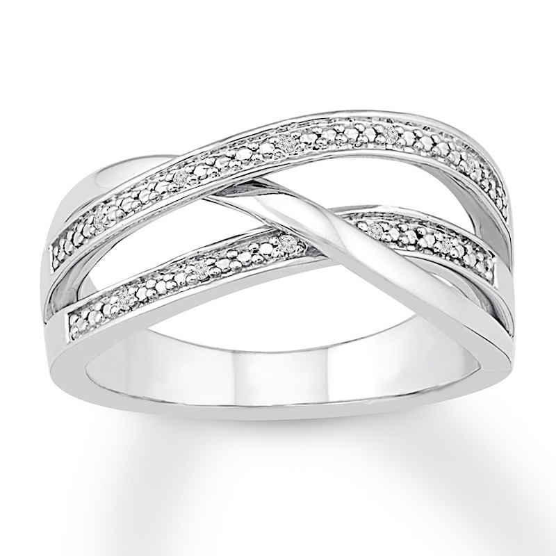 Main Image 1 of Diamond Ring Sterling Silver