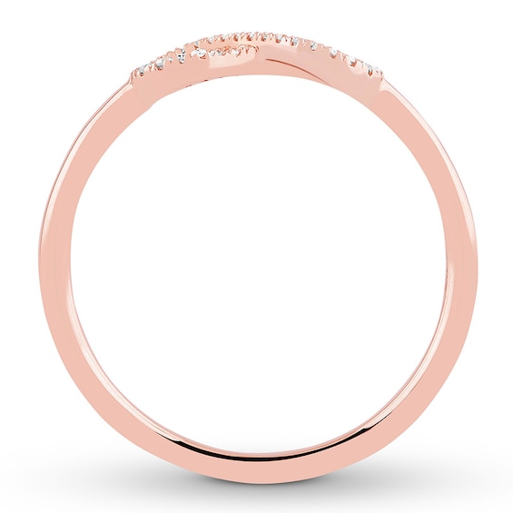 Diamond Infinity Ring 1/15 ct tw Round-cut 10K Rose Gold | Kay
