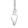 Thumbnail Image 1 of Emmy London Sapphire Baby Shoe Necklace Sterling Silver 20"