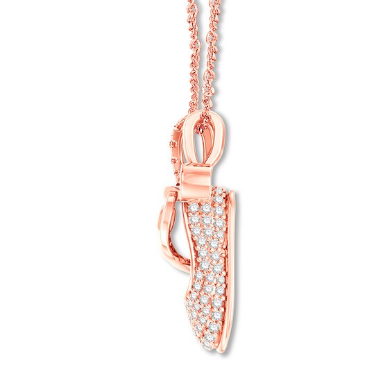 Emmy London Diamond Baby Shoe Necklace 1/3 ct tw 10K Rose Gold | Kay