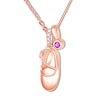 Thumbnail Image 2 of Emmy London Diamond Baby Shoe Necklace 1/20 ct tw 10K Rose Gold