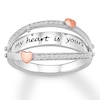 Thumbnail Image 2 of Diamond Message Ring 1/8 ct tw Sterling Silver & 10K Rose Gold