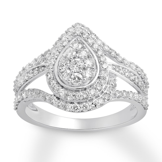Diamond Ring 1 ct tw Round-cut 10K White Gold | Kay