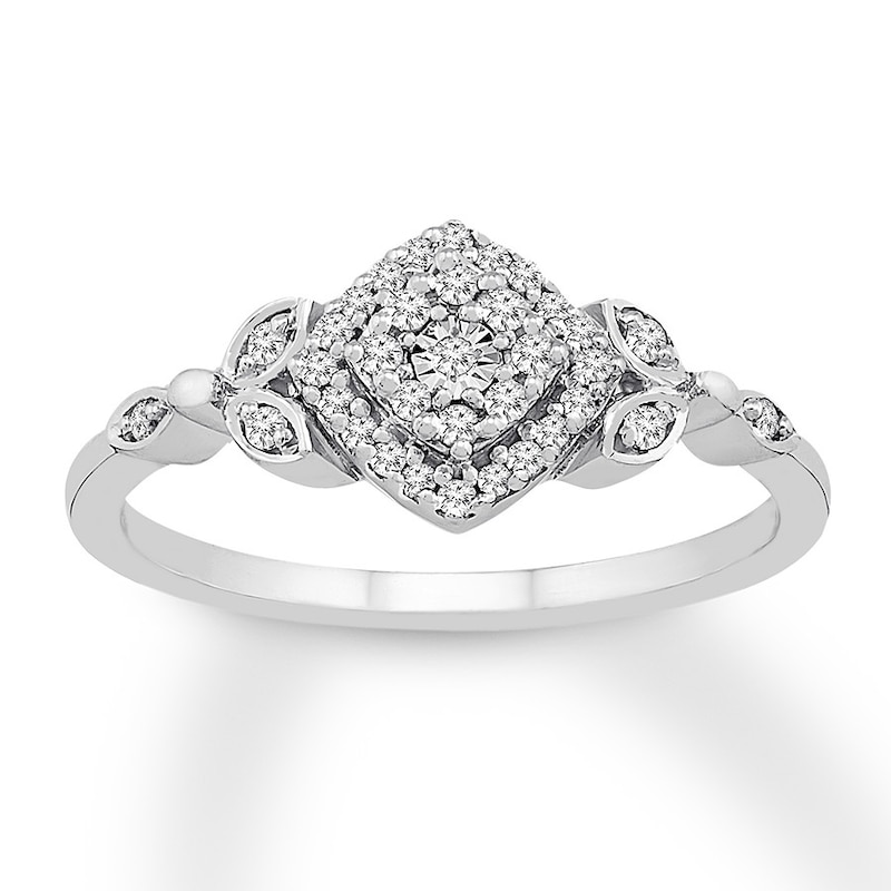 Main Image 1 of Diamond Ring 1/6 ct tw Round-cut Sterling Silver