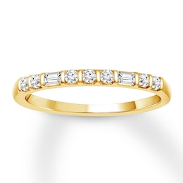 Diamond Anniversary Band 1/5 ct tw Round/Baguette 10K Gold