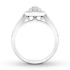 Thumbnail Image 1 of Diamond Teardrop Ring 1/15 ct tw Round-cut 10K White Gold