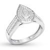 Thumbnail Image 3 of Diamond Teardrop Ring 1/15 ct tw Round-cut 10K White Gold