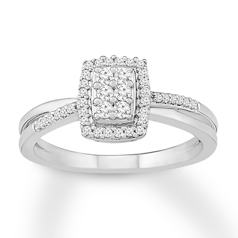 Diamond Ring 1/4 ct tw Round-cut Sterling Silver | Kay