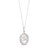 Thumbnail Image 2 of Hallmark Diamonds Necklace 1/8 ct tw Sterling Silver & 10K Rose Gold 18&quot;