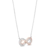 Thumbnail Image 1 of Hallmark Diamonds Necklace 1/10 ct tw Sterling Silver & 10K Rose Gold 18"