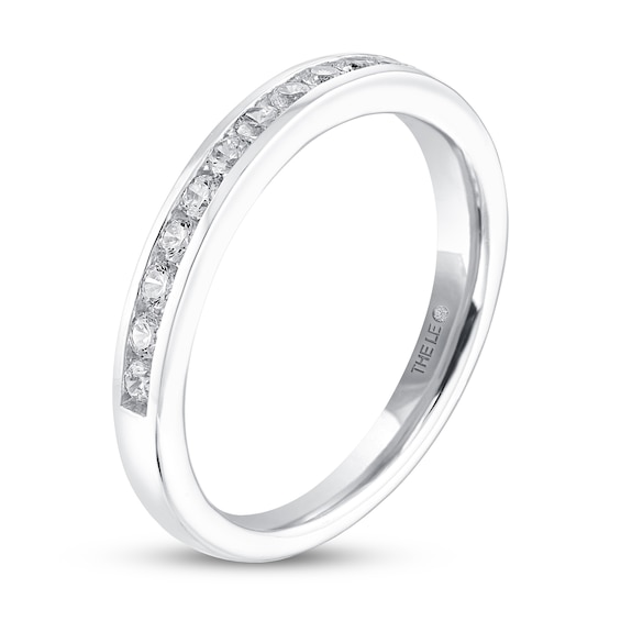 Leo Diamond Wedding Band 3/8 ct tw Round-cut 14K White Gold | THE LEO ...