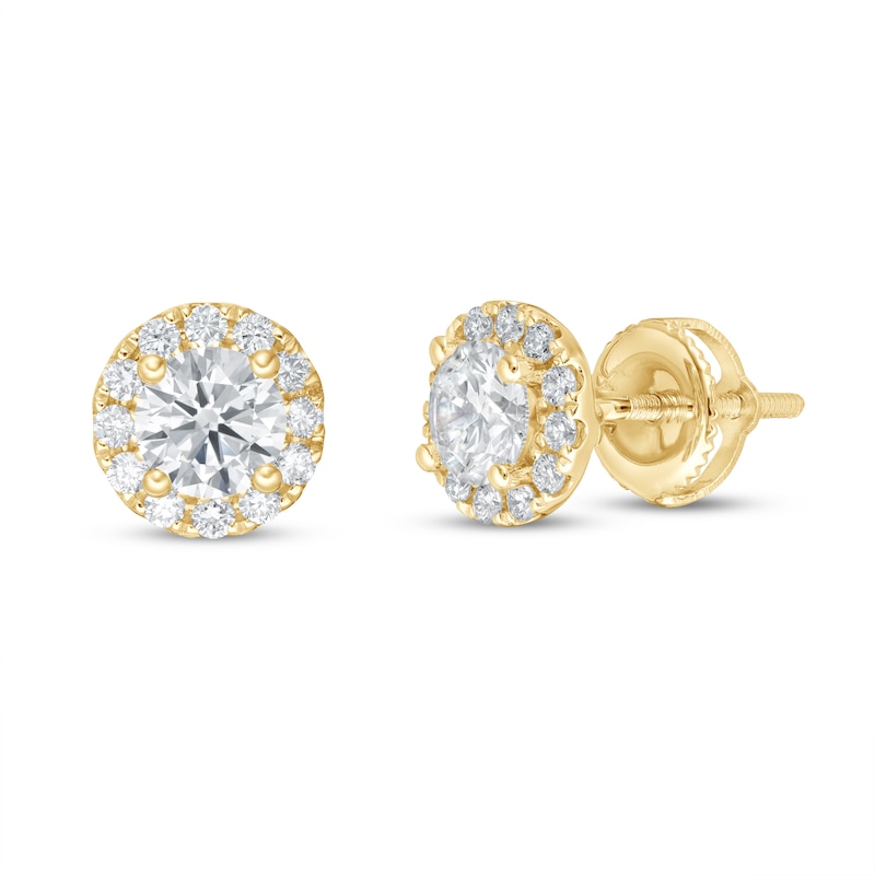 Lab-Created Diamonds by KAY Earrings 1 ct tw 14K Yellow Gold | Kay