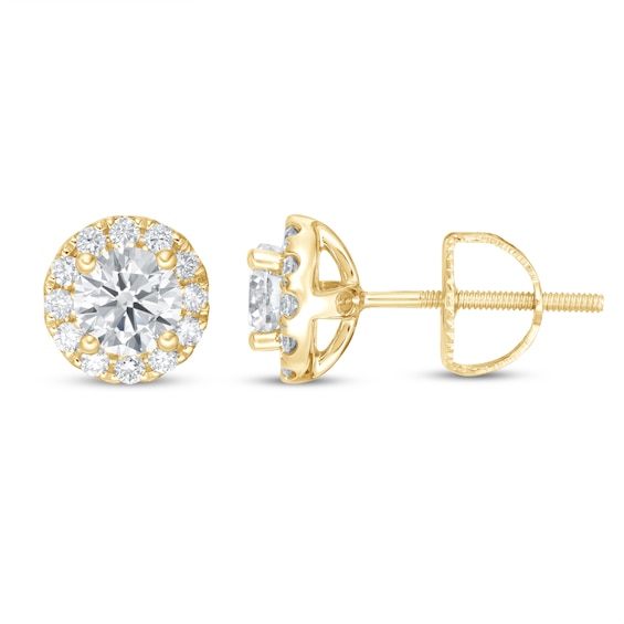 Lab-Created Diamond Earrings 1 ct tw 14K Yellow Gold | Kay