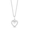 Thumbnail Image 0 of Hallmark Diamonds Heart Necklace Diamond Accents Sterling Silver