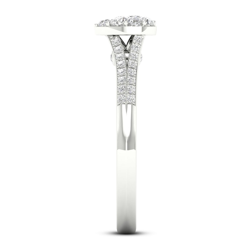 Main Image 2 of Diamond Promise Ring 1/4 ct tw Round-cut Sterling Silver