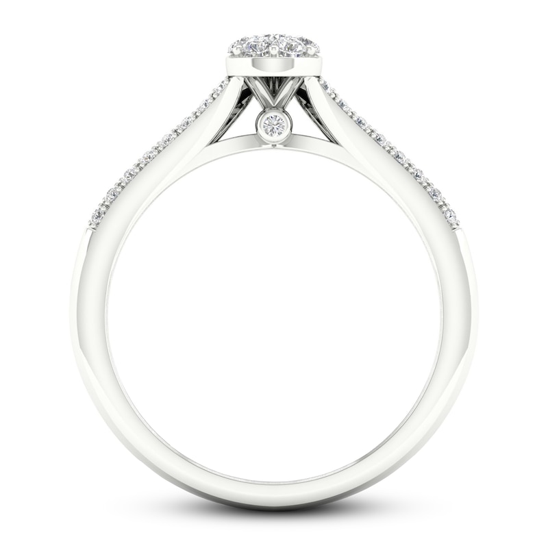 Main Image 3 of Diamond Promise Ring 1/4 ct tw Round-cut Sterling Silver