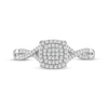 Thumbnail Image 3 of Diamond Cushion-Shaped Promise Ring 1/6 ct tw 10K White Gold