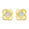 Thumbnail Image 1 of Center of Me Diamond Earrings 1/20 ct tw 10K Yellow Gold