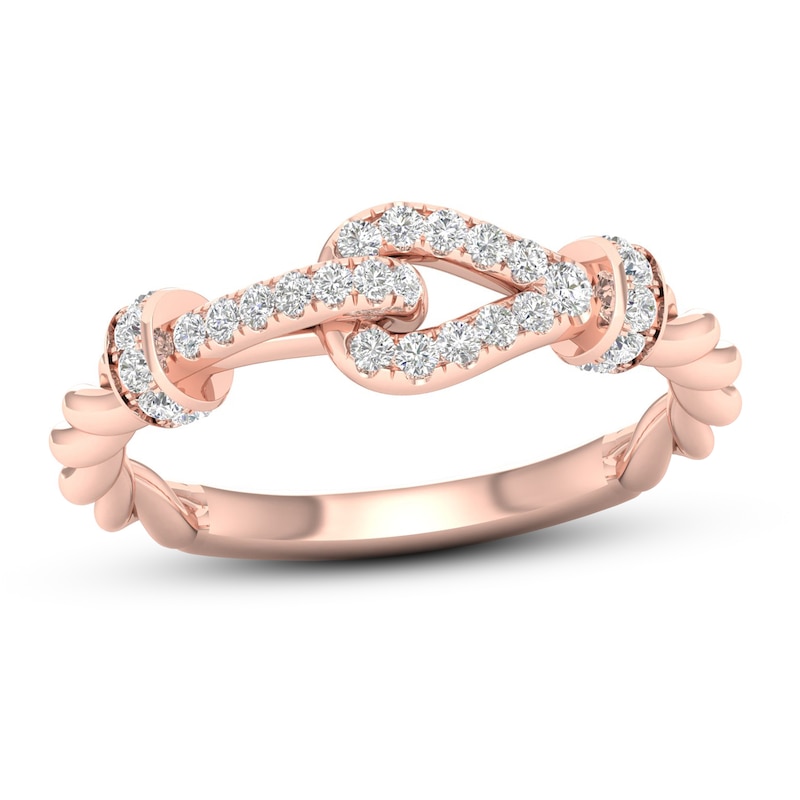 Main Image 1 of Love + Be Loved Diamond Ring 1/4 ct tw 10K Rose Gold