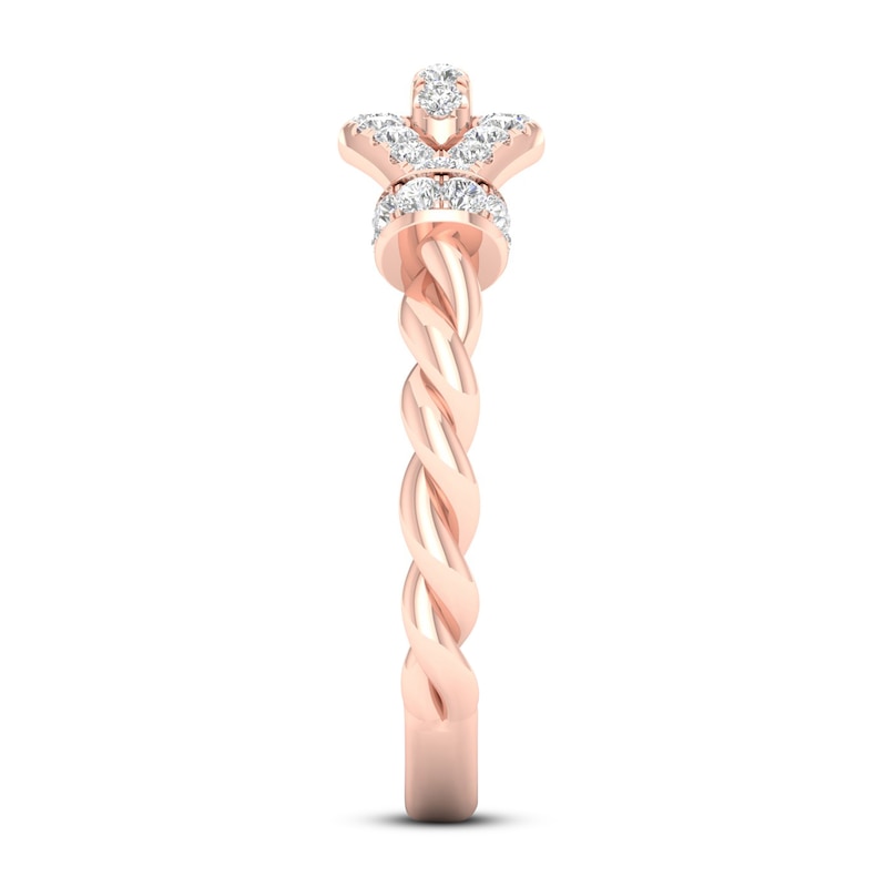 Main Image 2 of Love + Be Loved Diamond Ring 1/4 ct tw 10K Rose Gold