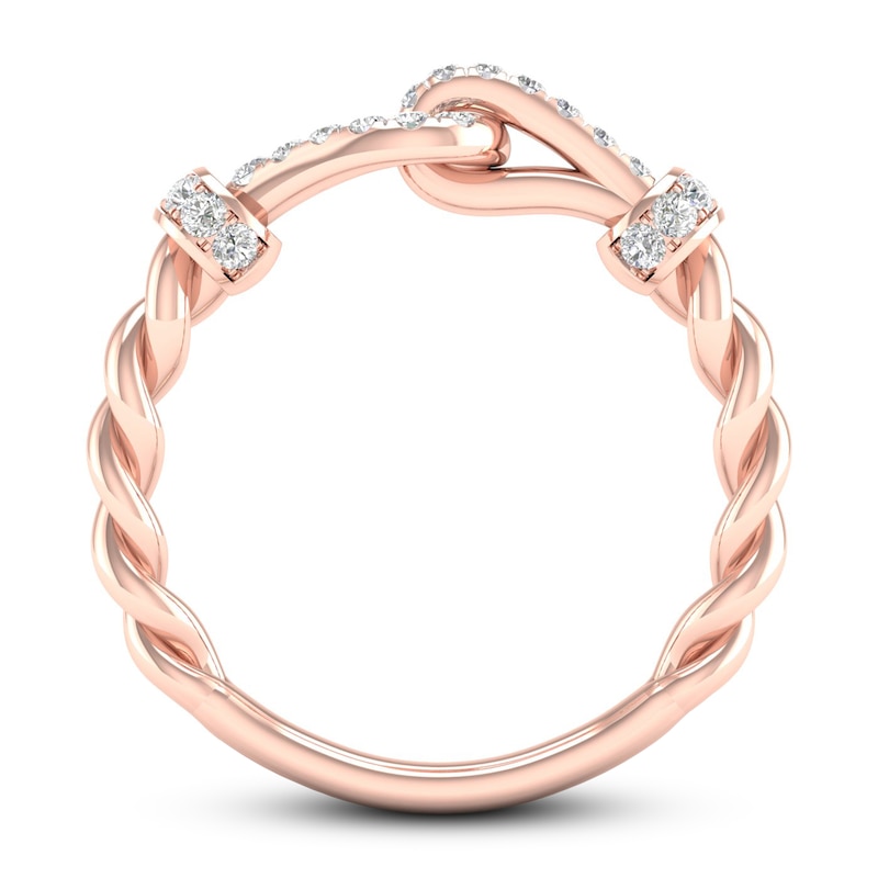 Main Image 3 of Love + Be Loved Diamond Ring 1/4 ct tw 10K Rose Gold