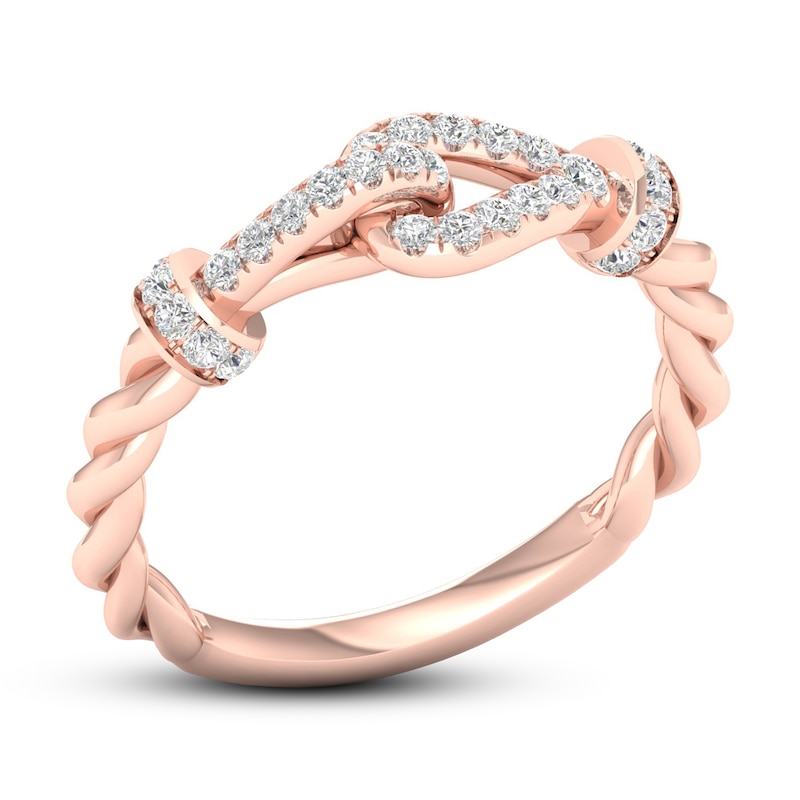 Main Image 4 of Love + Be Loved Diamond Ring 1/4 ct tw 10K Rose Gold