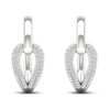 Thumbnail Image 4 of Love + Be Loved Diamond Hoop Earrings 1/4 ct tw 10K White Gold