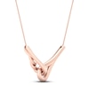 Thumbnail Image 3 of Love + Be Loved Diamond Necklace 1/6 ct tw 10K Rose Gold 18&quot;