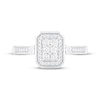 Thumbnail Image 1 of Diamond Long Cushion Ring 1/4 ct tw Round-cut Sterling Silver