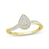 Thumbnail Image 1 of Diamond Promise Ring 1/4 ct tw Pear & Round 10K Yellow Gold