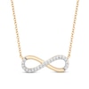 Thumbnail Image 1 of Hallmark Diamonds Infinity Necklace 1/10 ct tw 10K Yellow Gold 18&quot;