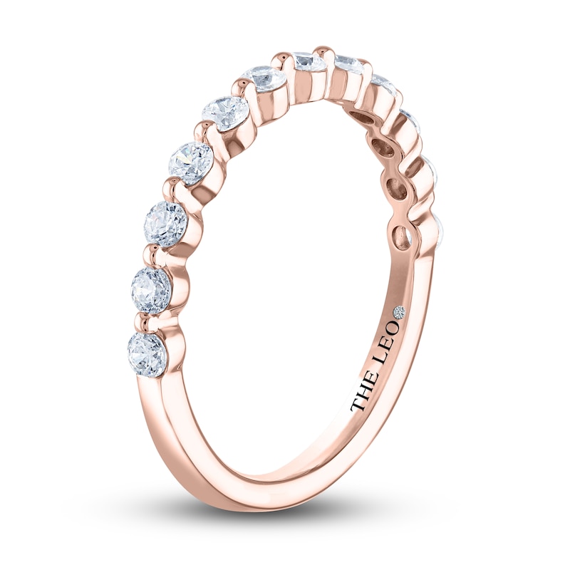 THE LEO Diamond Anniversary Ring 1/2 ct tw Round-cut 14K Rose Gold