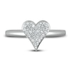 Thumbnail Image 2 of Diamond Heart Ring 1/6 ct tw Round-cut Sterling Silver